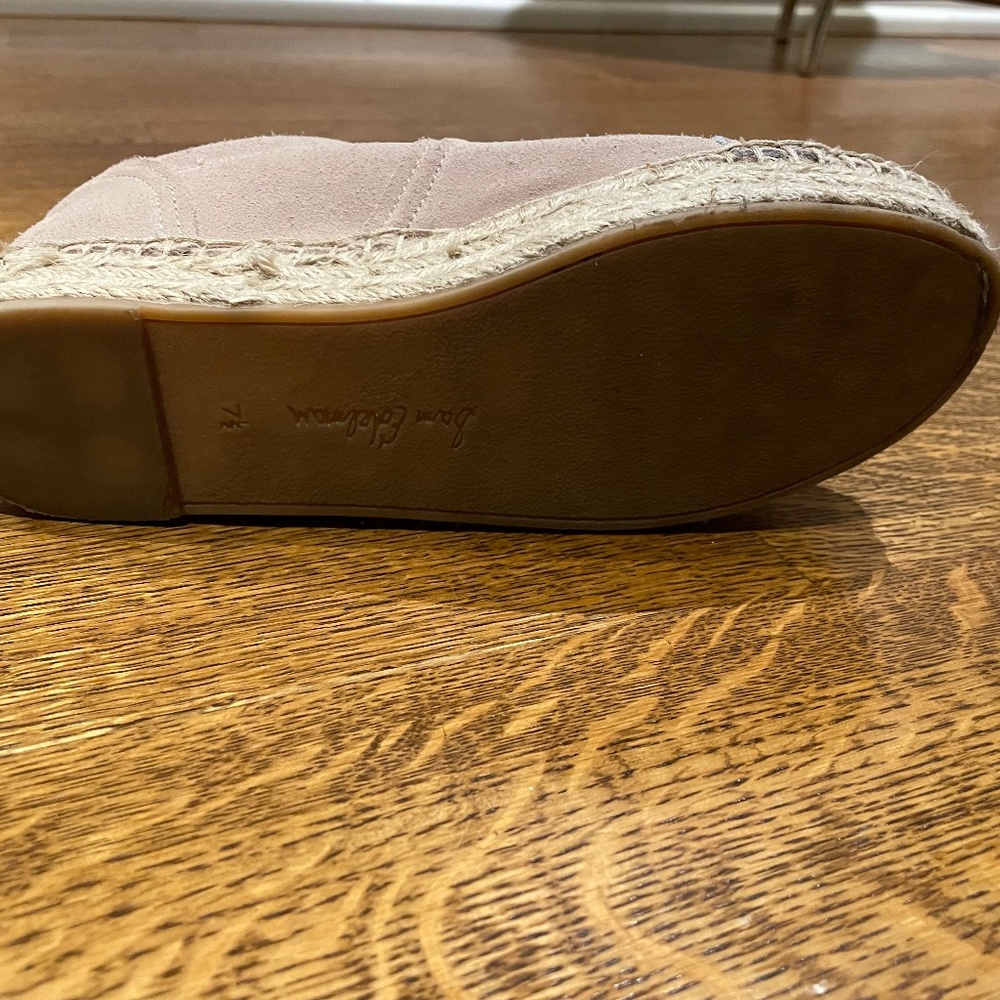 Sam Edelman Espadrille Wedge Shoe -Blush suede - Picture 11 of 12